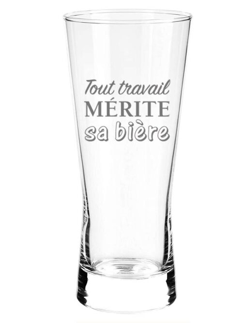 Verre à bière "Travail"