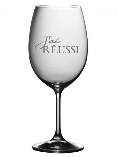 Coupe à vin "J'ai réussi"