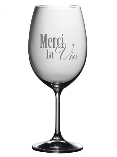Coupe à vin "Merci la vie"