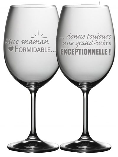 Ensemble De 2 Coupes à Vin Une Maman Formidable Donne Toujours Une Grand Mère Exceptionnelle 