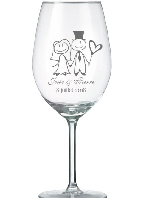 Coupe gravée 2 mariés amusants