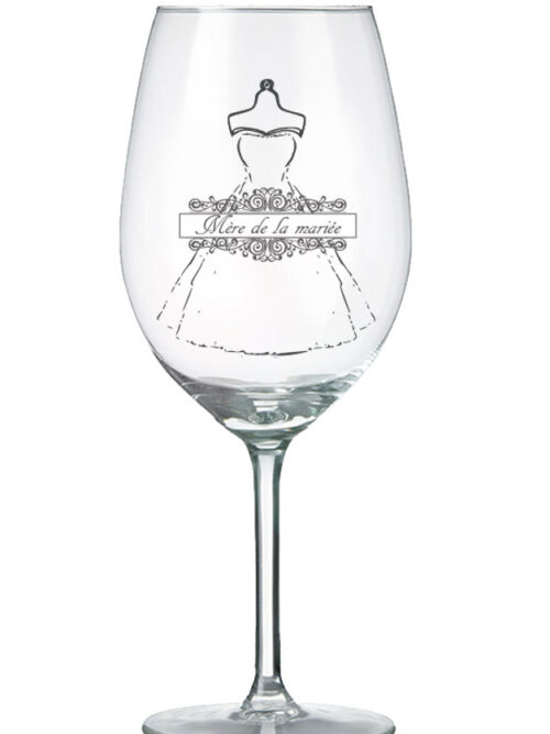 Coupe gravée mère de la mariée, demoiselle d'honneur