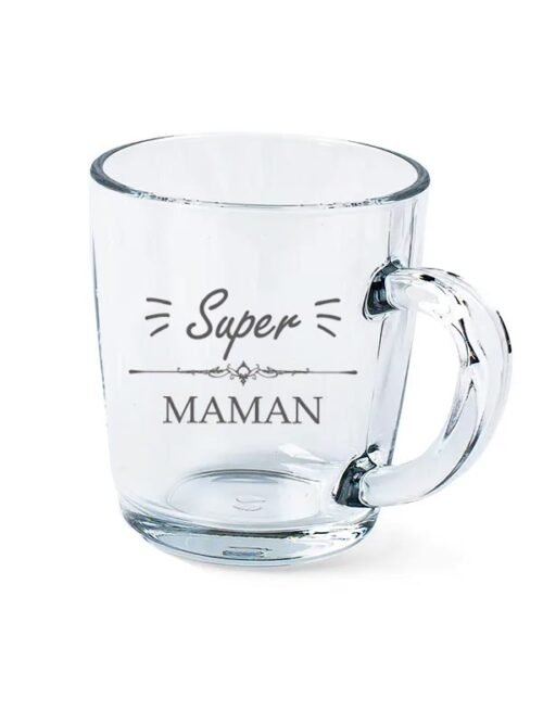 Tasse gravée "Super maman"
