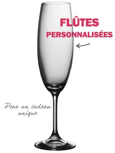 Flûte à champagne "personnalisée" avec votre citation