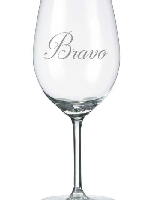 Coupe à vin gravée "Bravo"