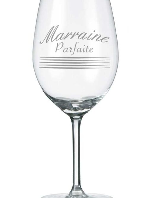 Coupe à vin gravée "Marraine parfaite"