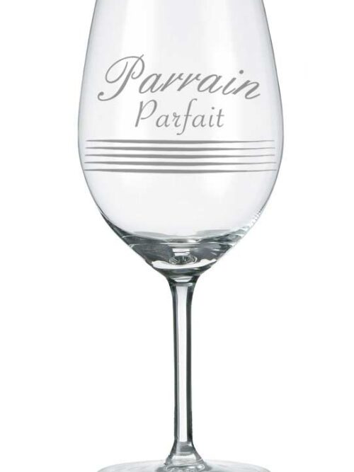 Coupe à vin gravée "Parrain parfait"