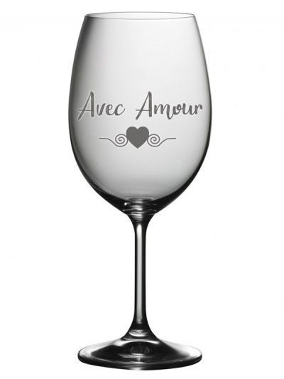 Coupe à vin "Avec amour"
