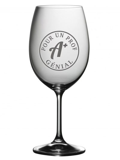 Coupe à vin "Pour un prof A+ Génial"