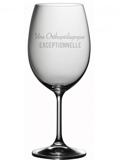 "Une orthopédagogue exceptionnelle" Coupe à vin