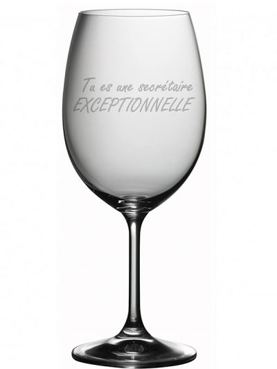 "Tu es une secrétaire exceptionnelle"- Coupe à vin