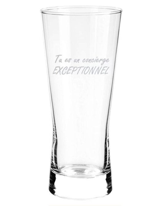 Verre à bière "Tu es un concierge exceptionnel"