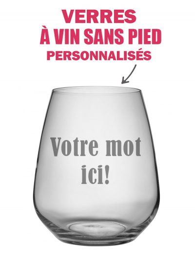 Verre à vin sans pied "à personnaliser"