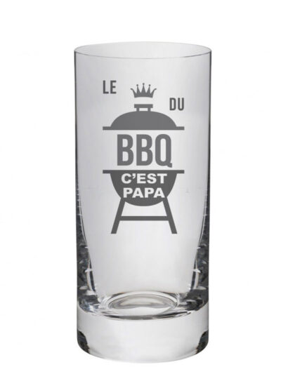 Verre Highball "Le roi du BBQ c'est papa"