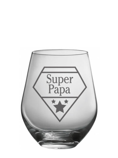 Verre à vin sans pied "Super papa"