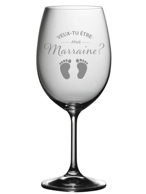 "Veux tu être ma marraine"- Coupe à vin